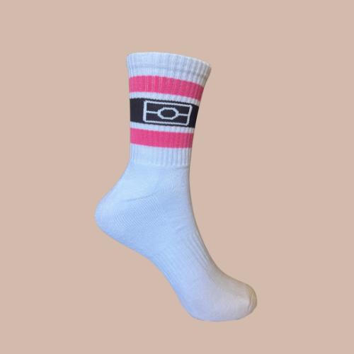 Cotton Aboriginal flag socks - Pink