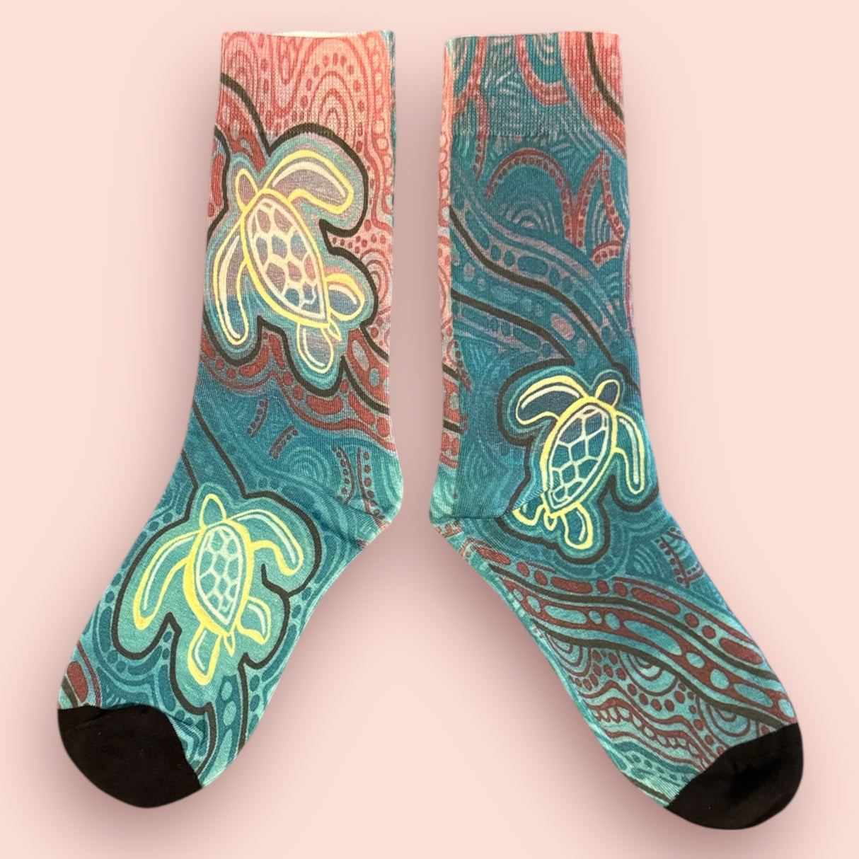 Gurlibil (Greenback Turtle) Aboriginal socks