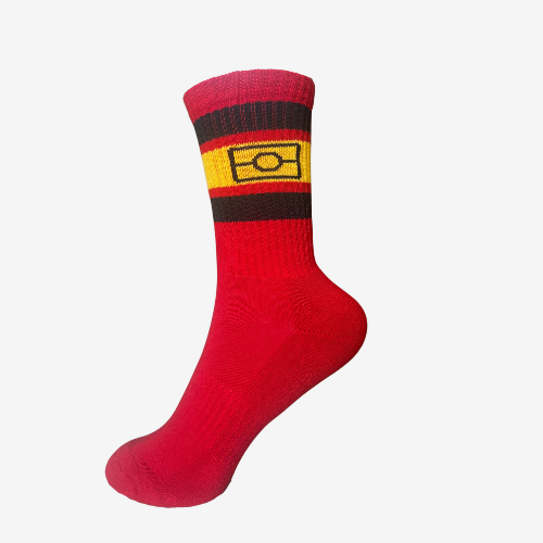 Cotton Aboriginal flag socks - Red