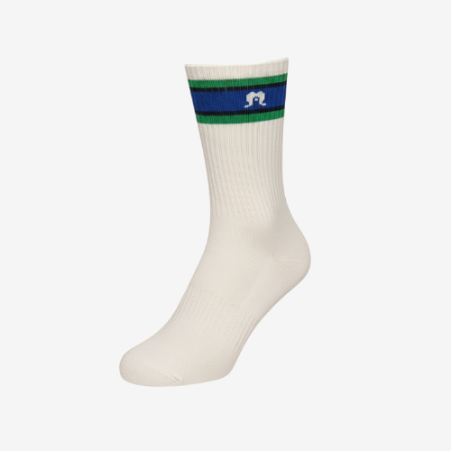 Cotton TSI flag socks - White