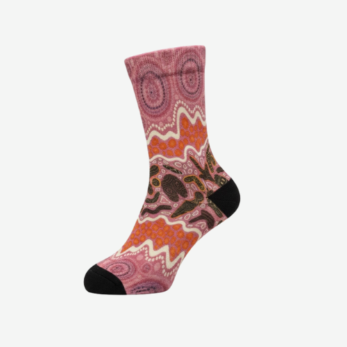 Ngar dang wer mandja (Hunt and Gather) Aboriginal socks