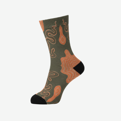 Wagyl (Rainbow Serpent) Aboriginal socks
