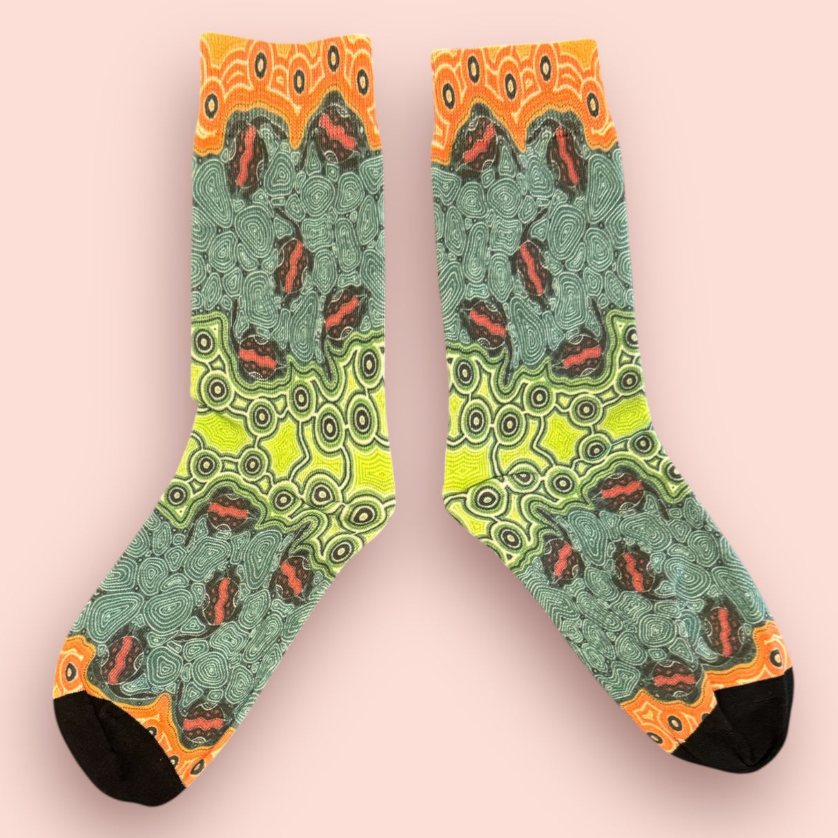 Booyi (Southwestern Snake-Necked Turtle) Aboriginal socks
