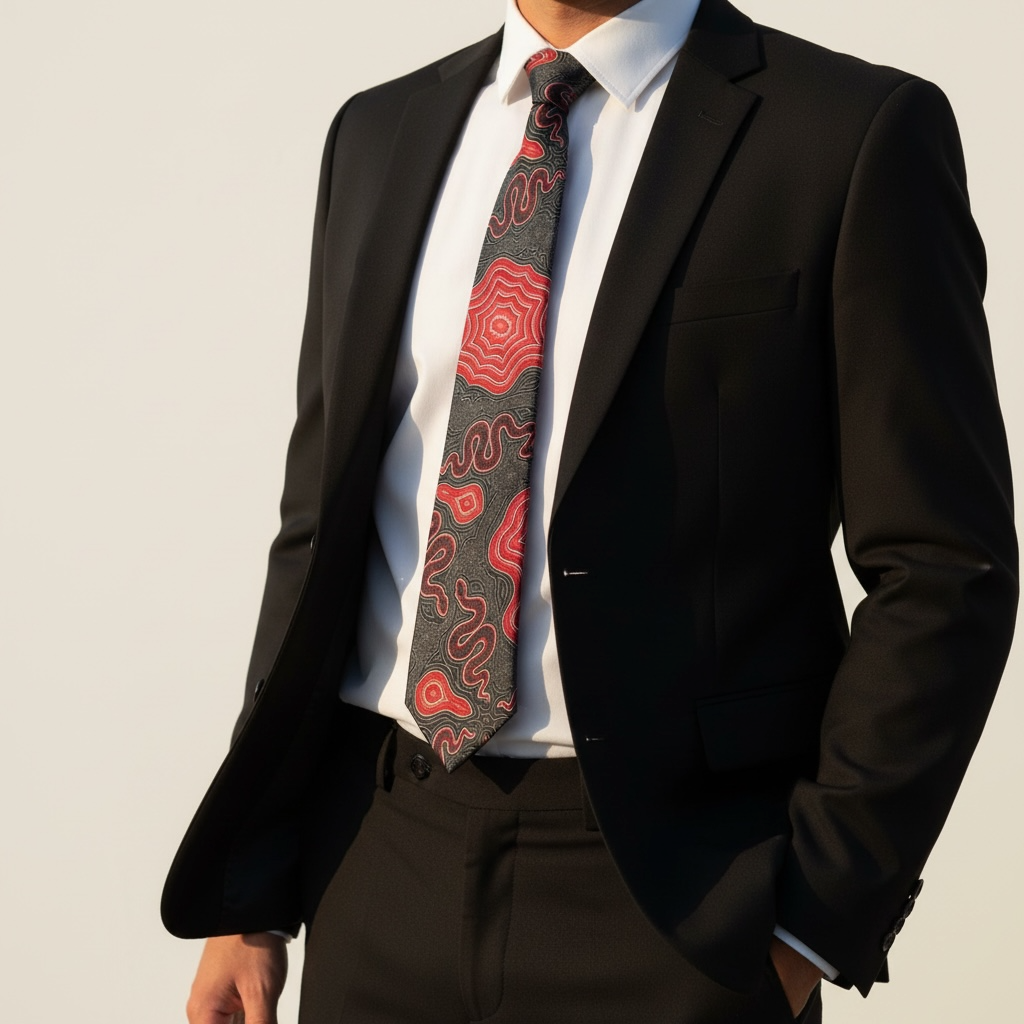 Wagyl (Rainbow Serpent) Aboriginal Tie