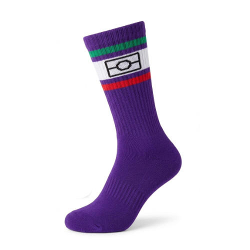 Cotton Aboriginal flag socks - Purple