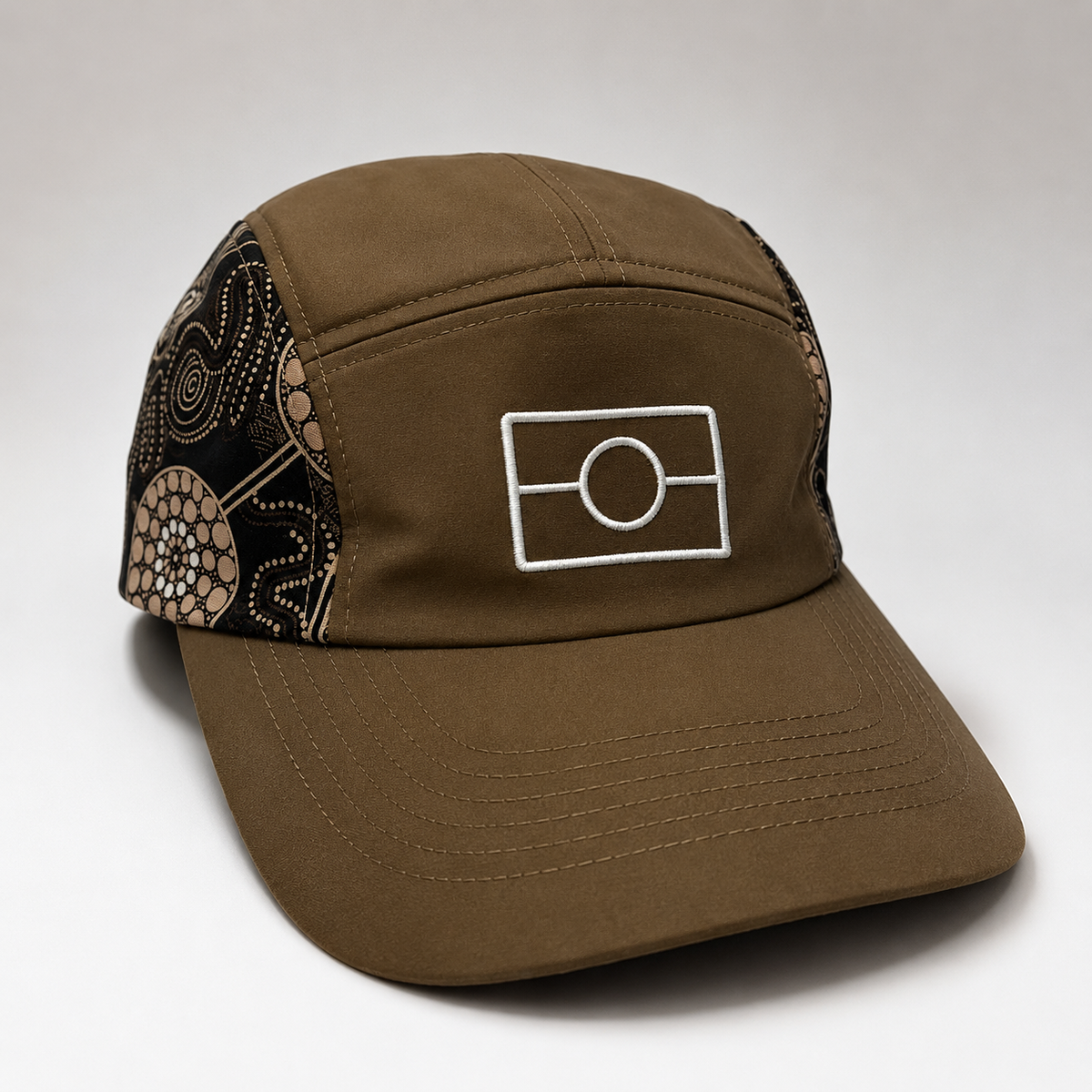 Brown - Label Panel Hat