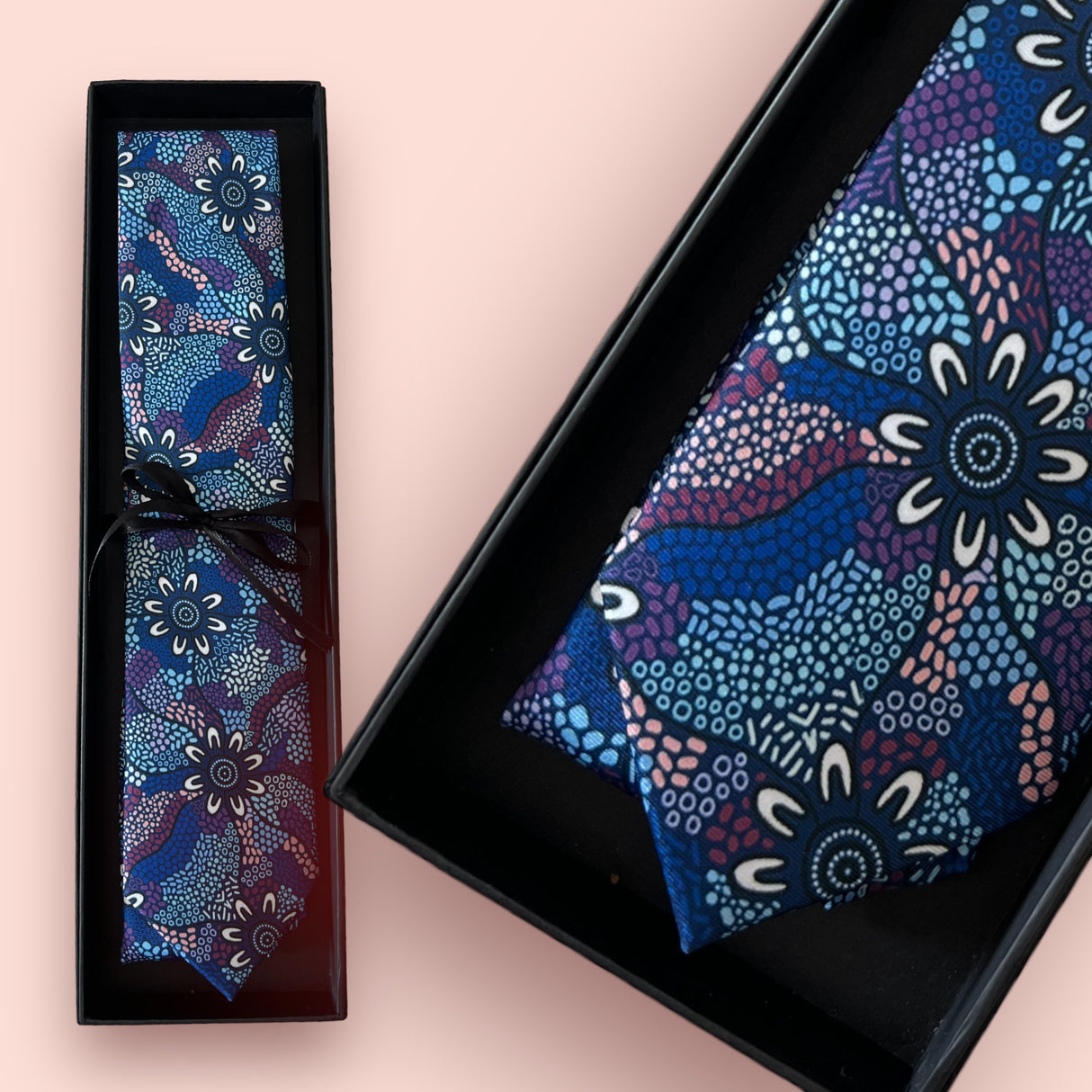 Moort Nyininy (Family Sitting) Aboriginal Tie- Silk Design