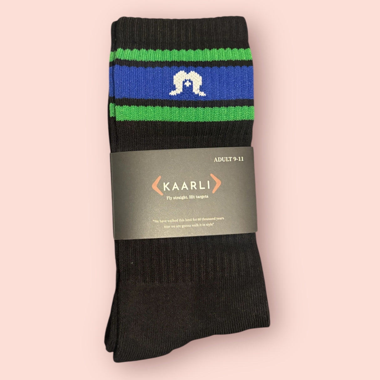 Cotton TSI flag socks - Black