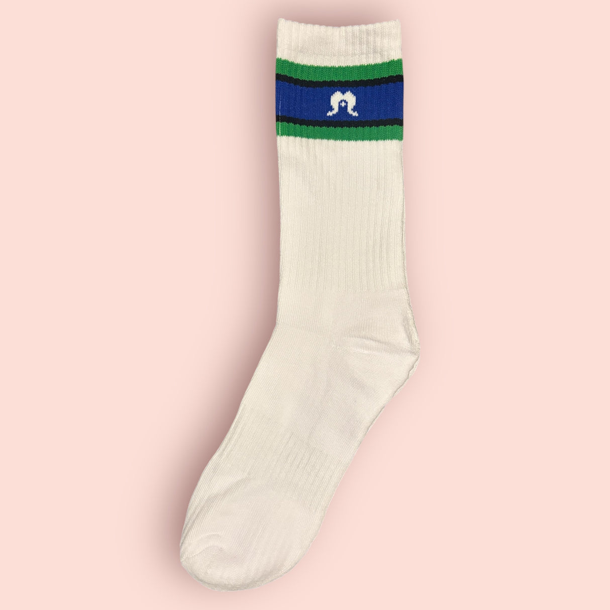 Cotton TSI flag socks - White