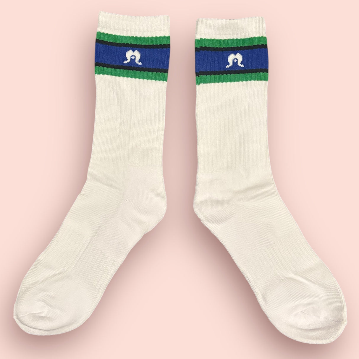Cotton TSI flag socks - White