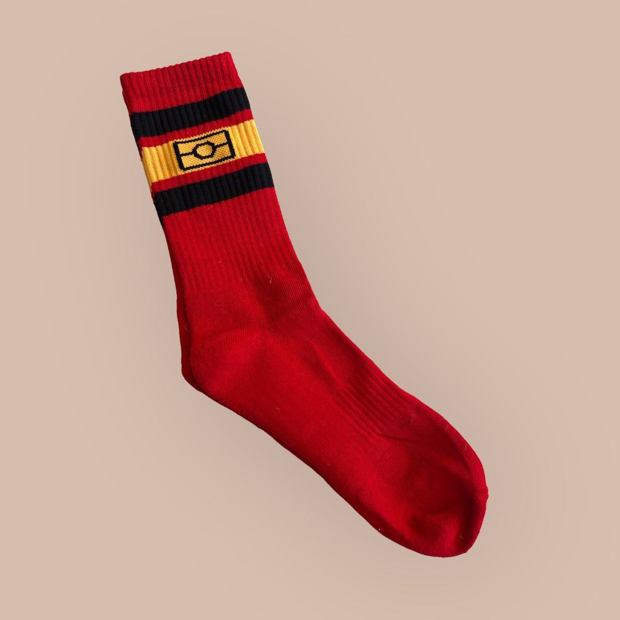 Cotton Aboriginal flag socks - Red