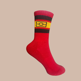 Cotton Aboriginal flag socks - Red