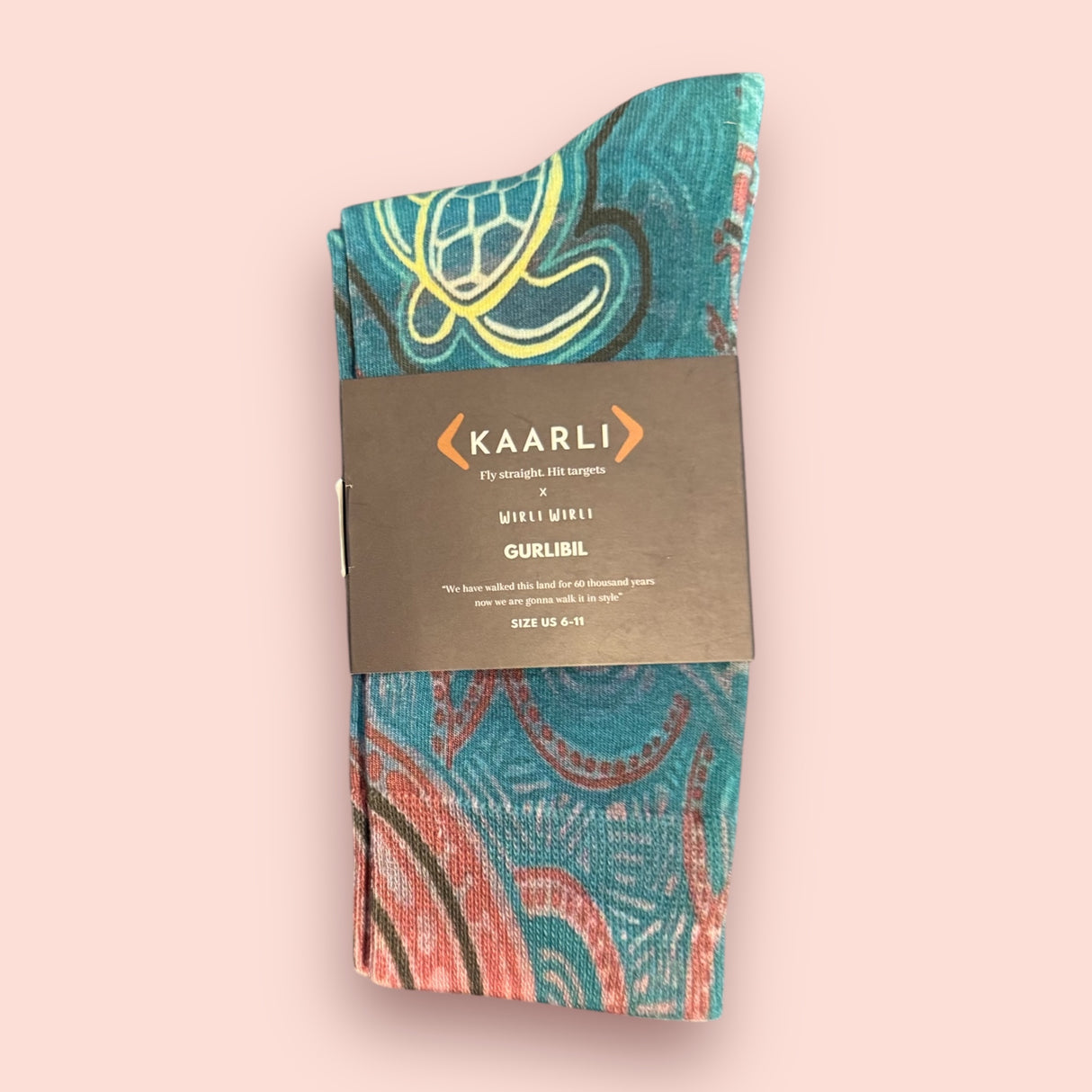 Gurlibil (Greenback Turtle) Aboriginal socks