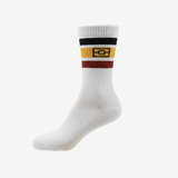 Cotton Aboriginal flag socks - White