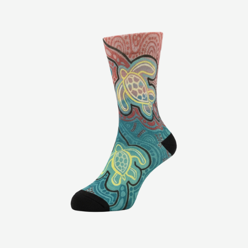 Gurlibil (Greenback Turtle) Aboriginal socks – Kaarli