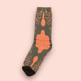 Wagyl (Rainbow Serpent) Aboriginal socks