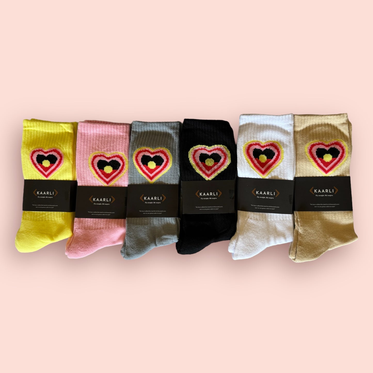 Cotton Heart Flag socks