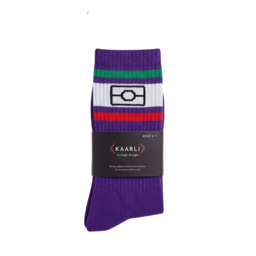 Cotton Aboriginal flag socks - Purple
