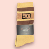 Cotton Aboriginal flag socks - Caramel