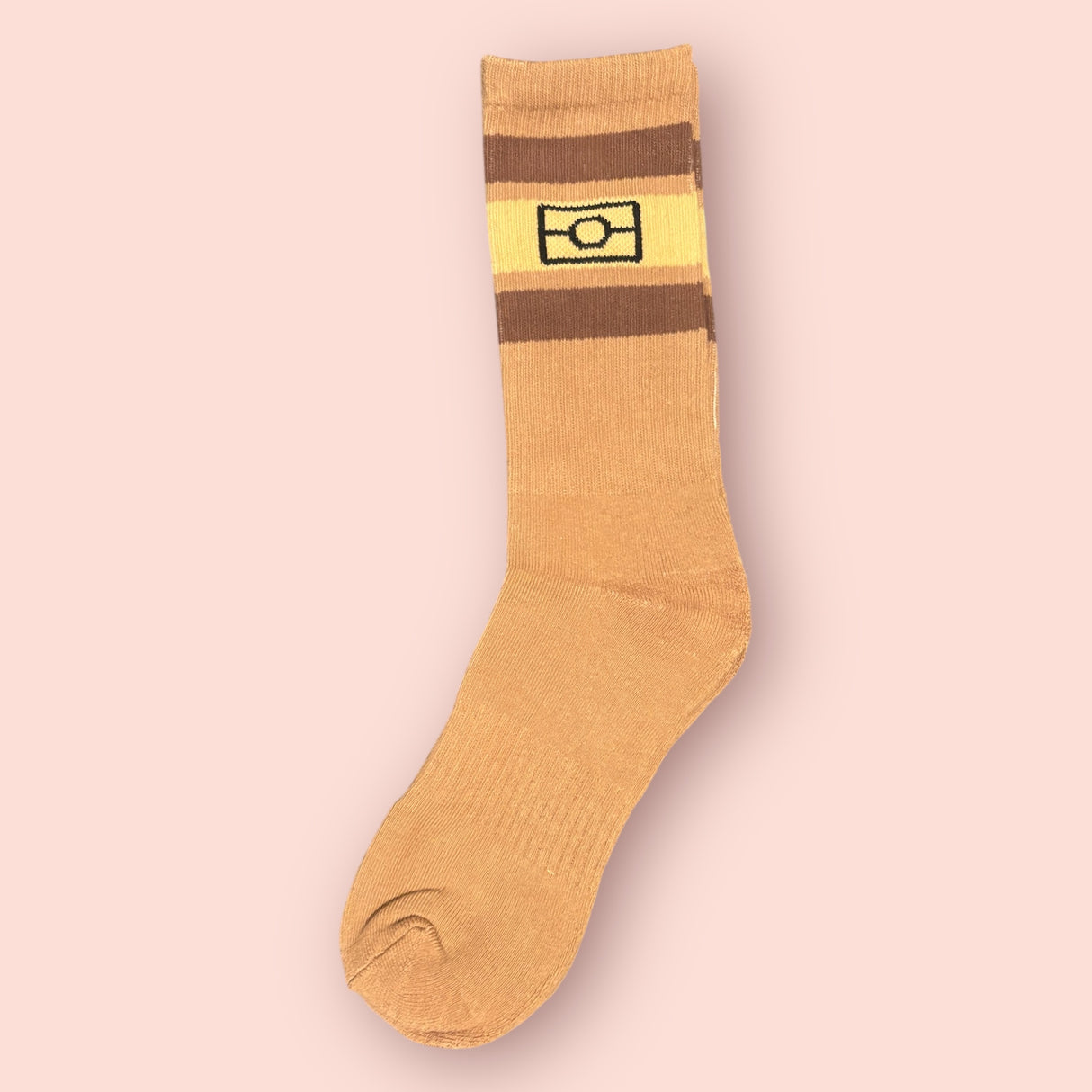 Cotton Aboriginal flag socks - Mocha