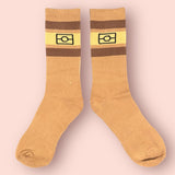 Cotton Aboriginal flag socks - Mocha