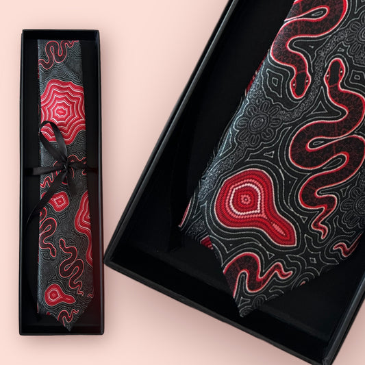 Wagyl (Rainbow Serpent) Aboriginal Tie