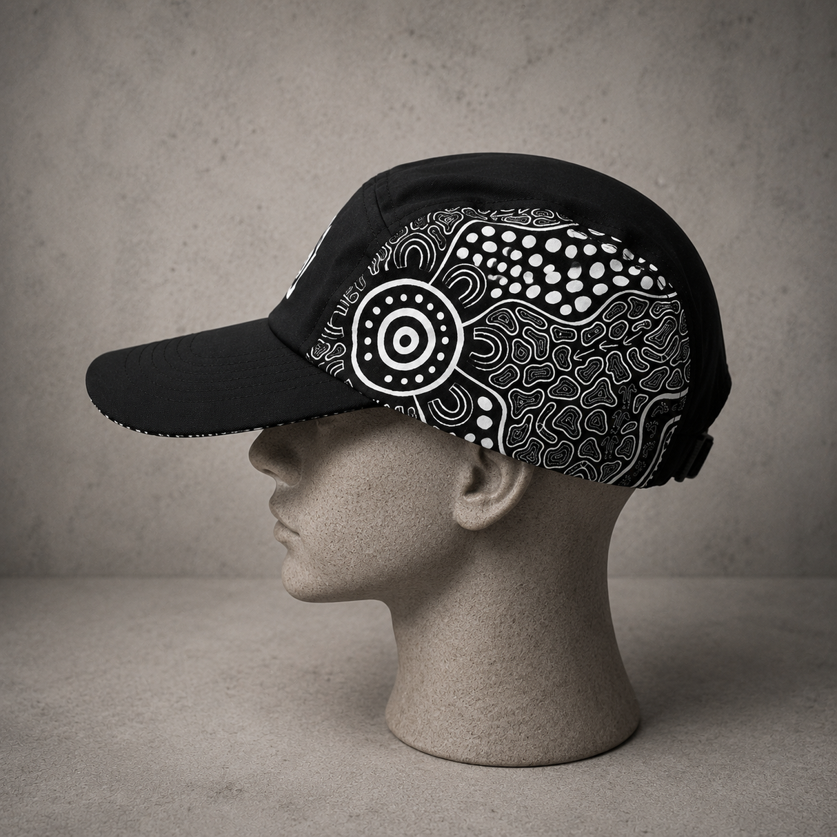 Black - Label Panel Hat