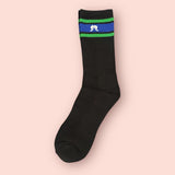 Cotton TSI flag socks - Black