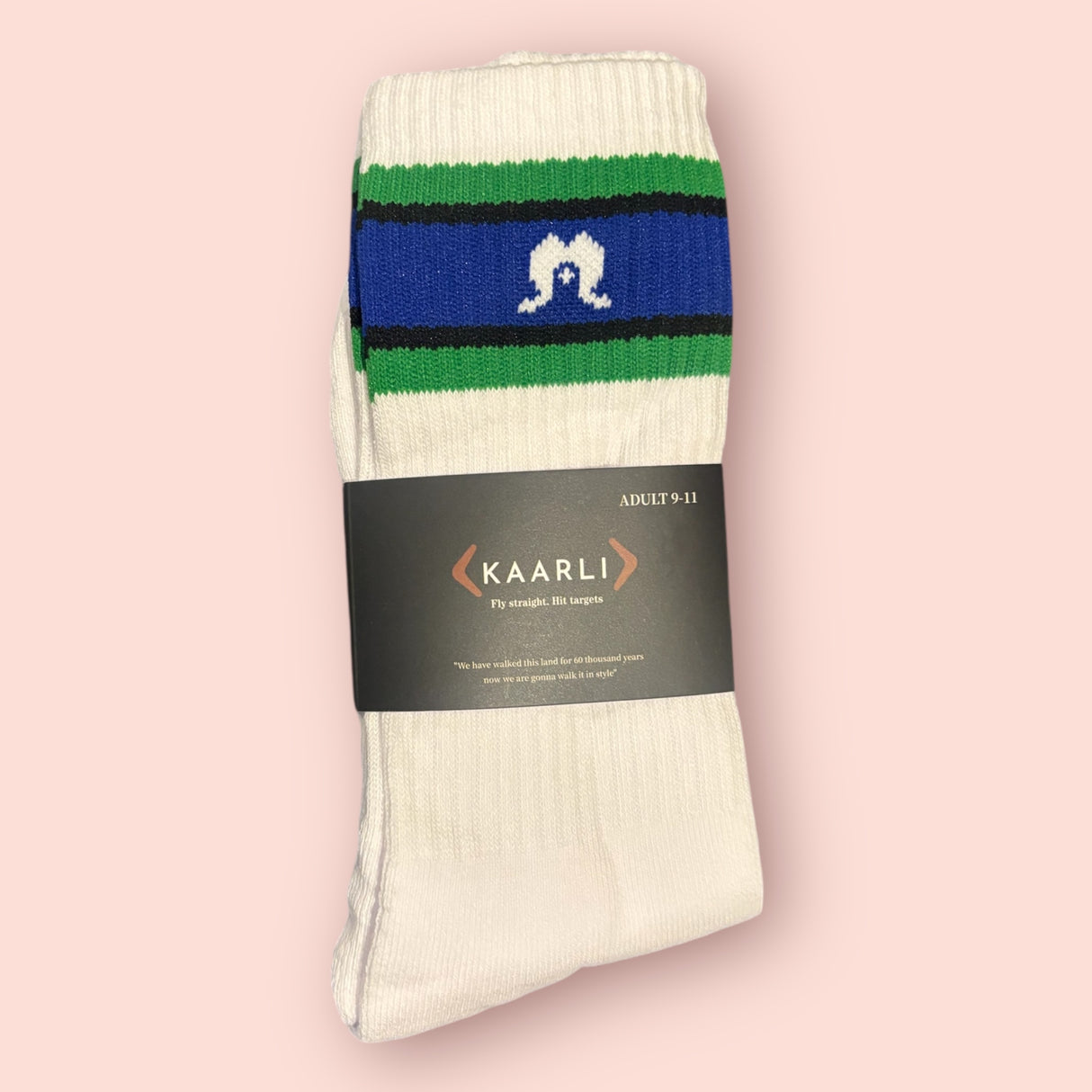 Cotton TSI flag socks - White