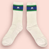 Cotton TSI flag socks - White
