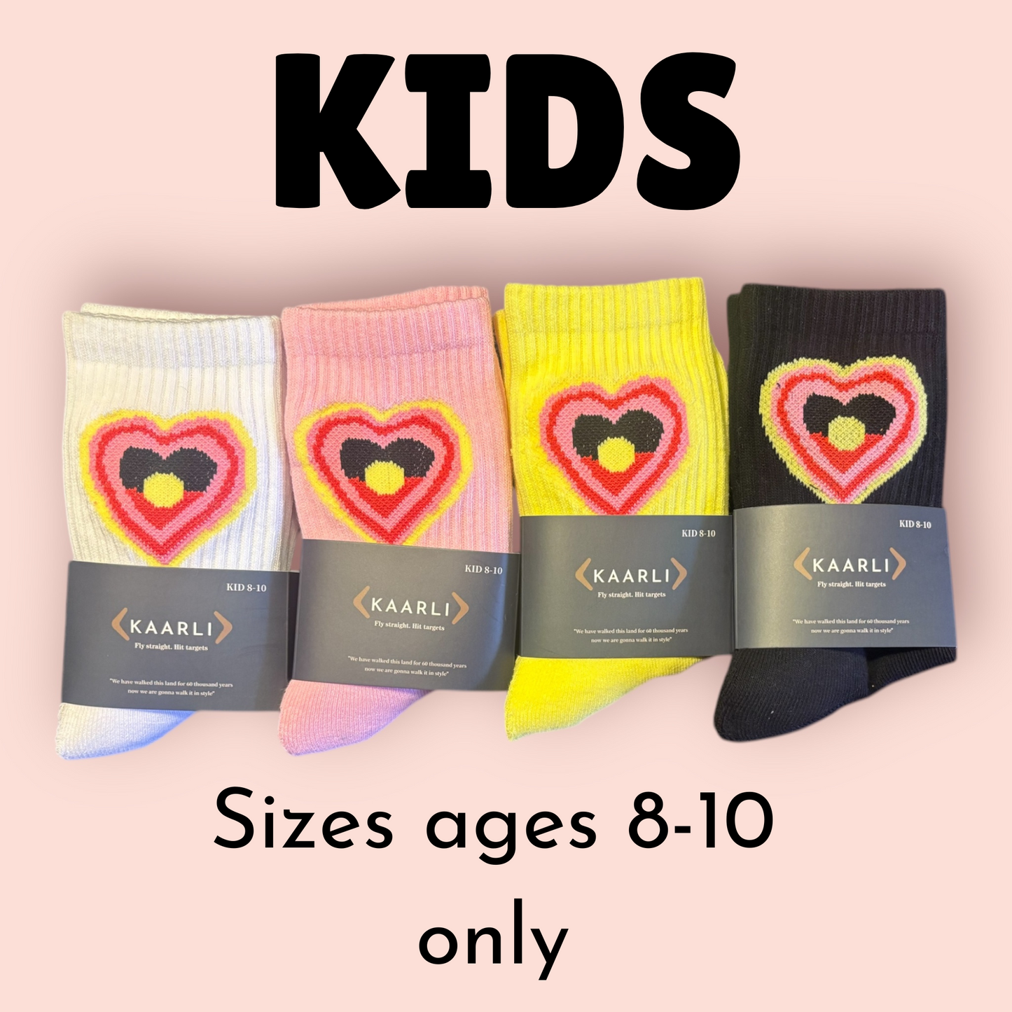 KIDS Cotton Blak Heart socks